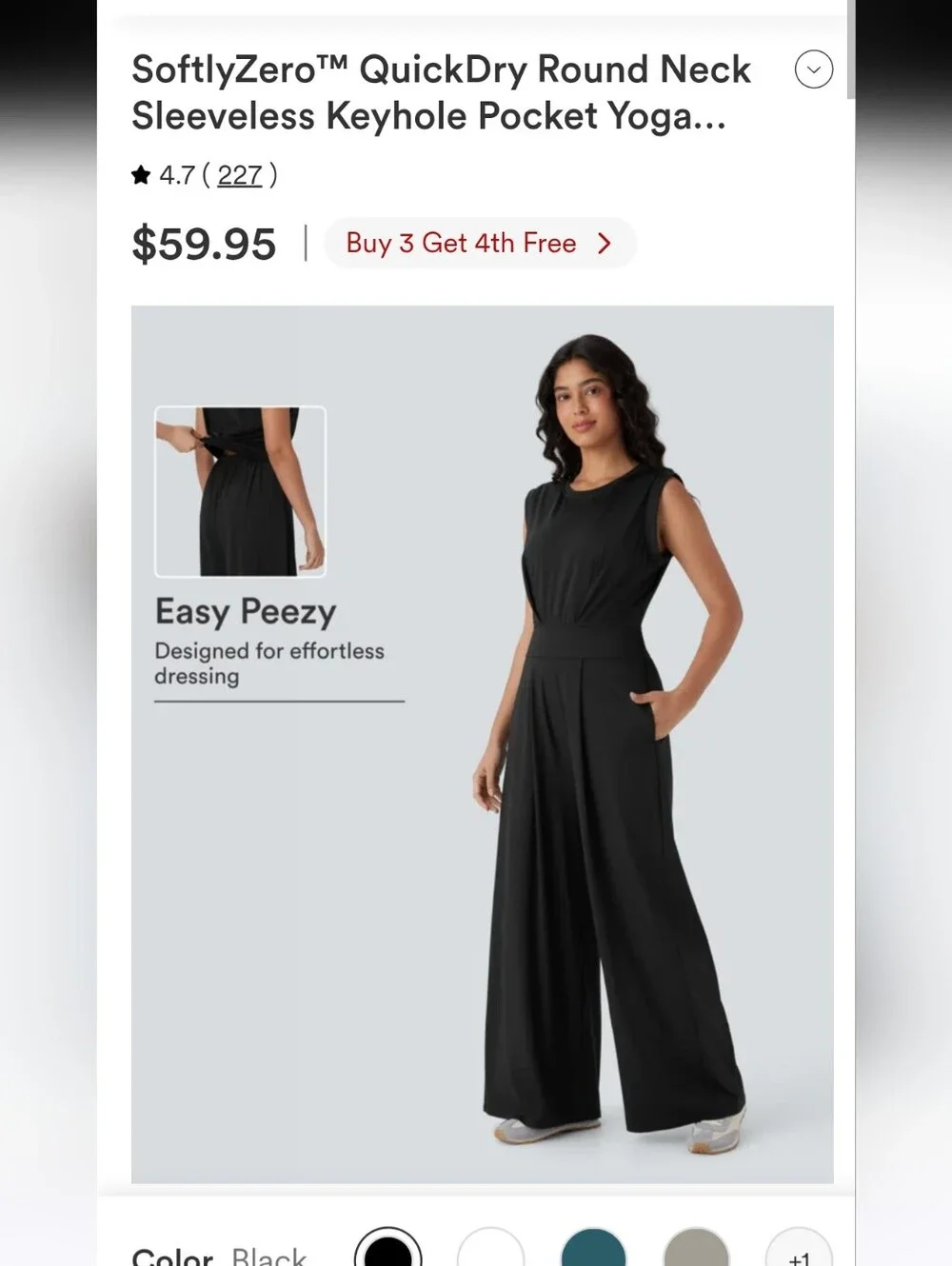 Halara Softly Zero Wide-Leg Jumpsuit - Picture 2 of 9